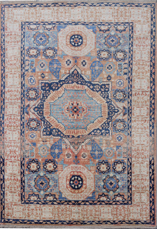 Afghan Turkaman Mamluk-inspired 146x99cm | Rug# 26832