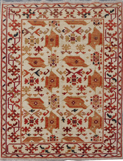 Afghan Turkaman Anatolian-Bird-Rug 145x104cm | Rug# 26833