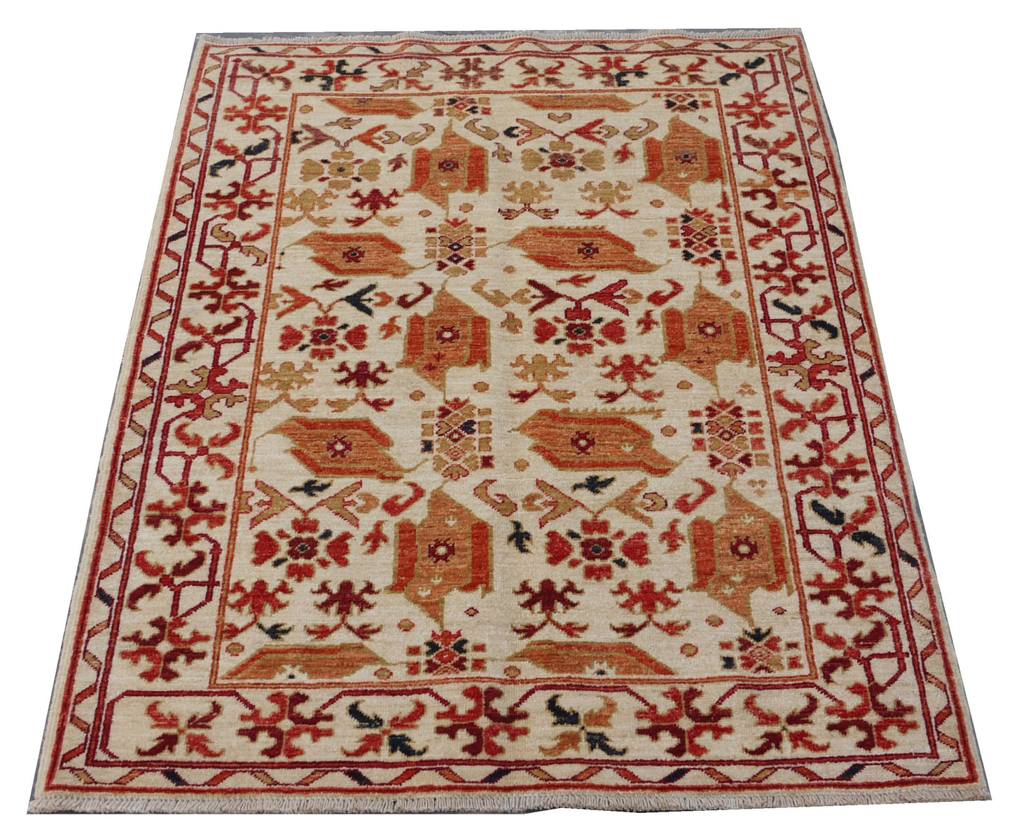 Afghan Turkaman Anatolian-Bird-Rug 145x104cm | Rug# 26833