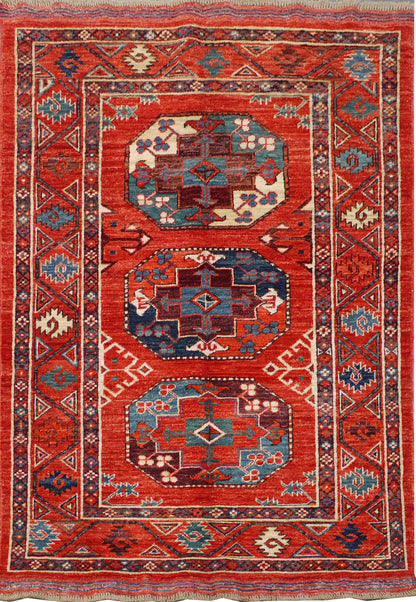 Ersari Turkaman Temirdshin-Gol-Design 143x102cm | Rug# 26835