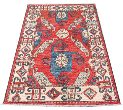 Afghan Turkaman pinwheel-Kazak-inspired 155x96cm | Rug# 26836