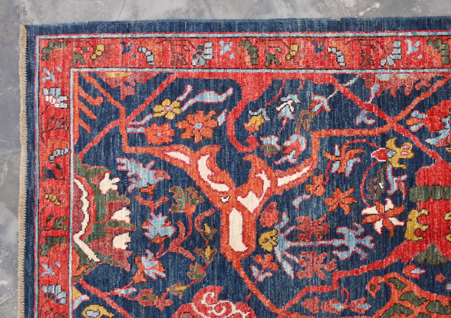 Afghan Turkaman weave in 16th century Garous-Bijar design 152x101cm | Rug# 26838