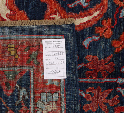 Afghan Turkaman weave in 16th century Garous-Bijar design 152x101cm | Rug# 26838