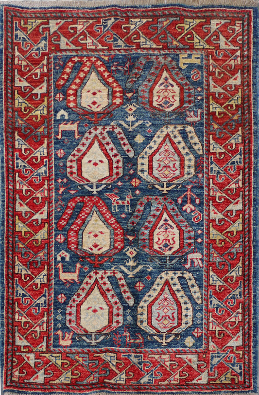 Afghan Turkaman Bakhshaiesh-inspired 126x83cm | Rug# 26843