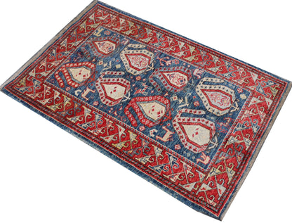 Afghan Turkaman Bakhshaiesh-inspired 126x83cm | Rug# 26843