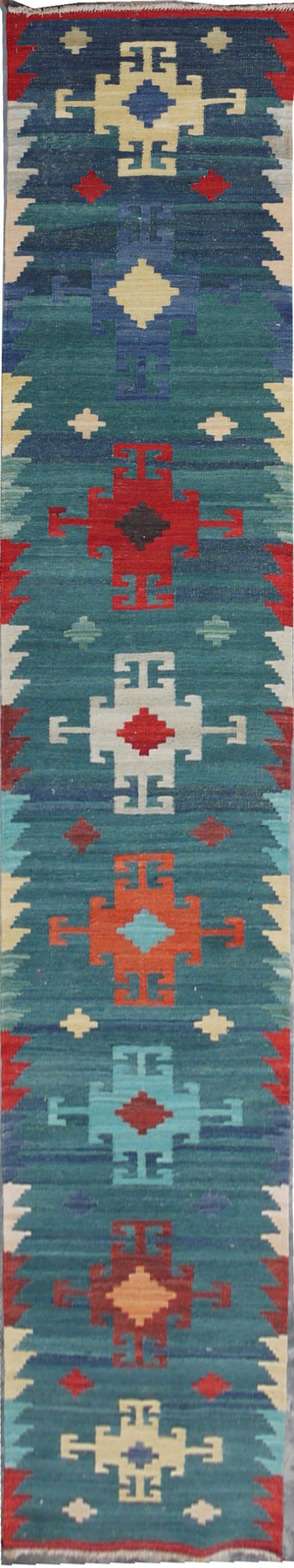 Modern Afghan maimaneh-Kilim 460x77cm