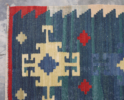 17th c Anatolian design Kilim, re-woven in Mazarsharif-Afghanistan 514x76cm | Rug# 26850