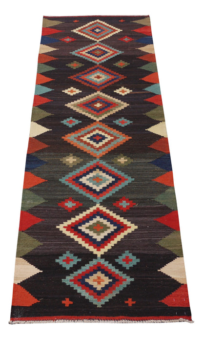 Modern Afghan maimaneh-Kilim 303x83cm | Rug# 26851