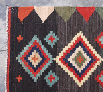 Modern Afghan maimaneh-Kilim 303x83cm | Rug# 26851