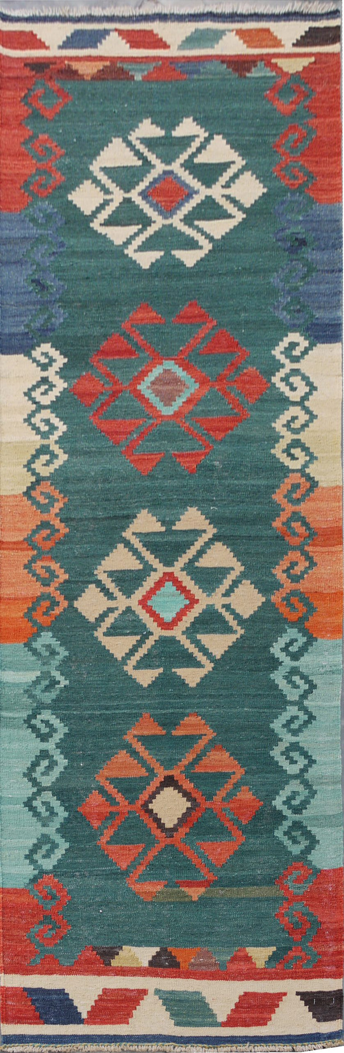 Modern Afghan maimaneh-Kilim 288x80cm