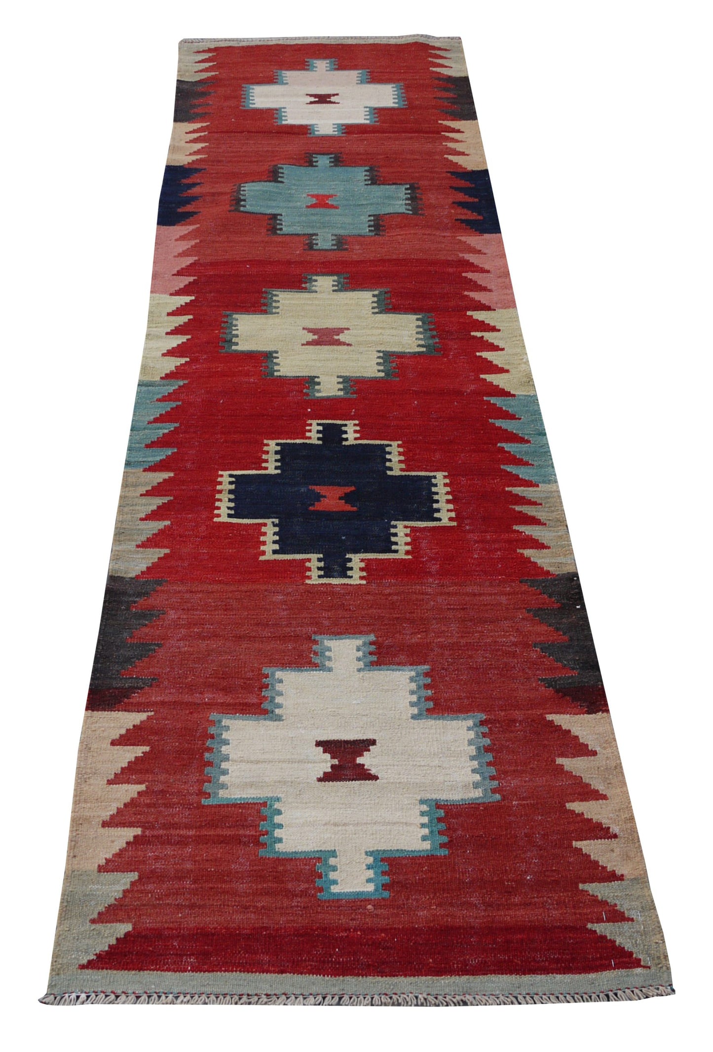 Modern Afghan maimaneh-Kilim 302x75cm | Rug# 26854