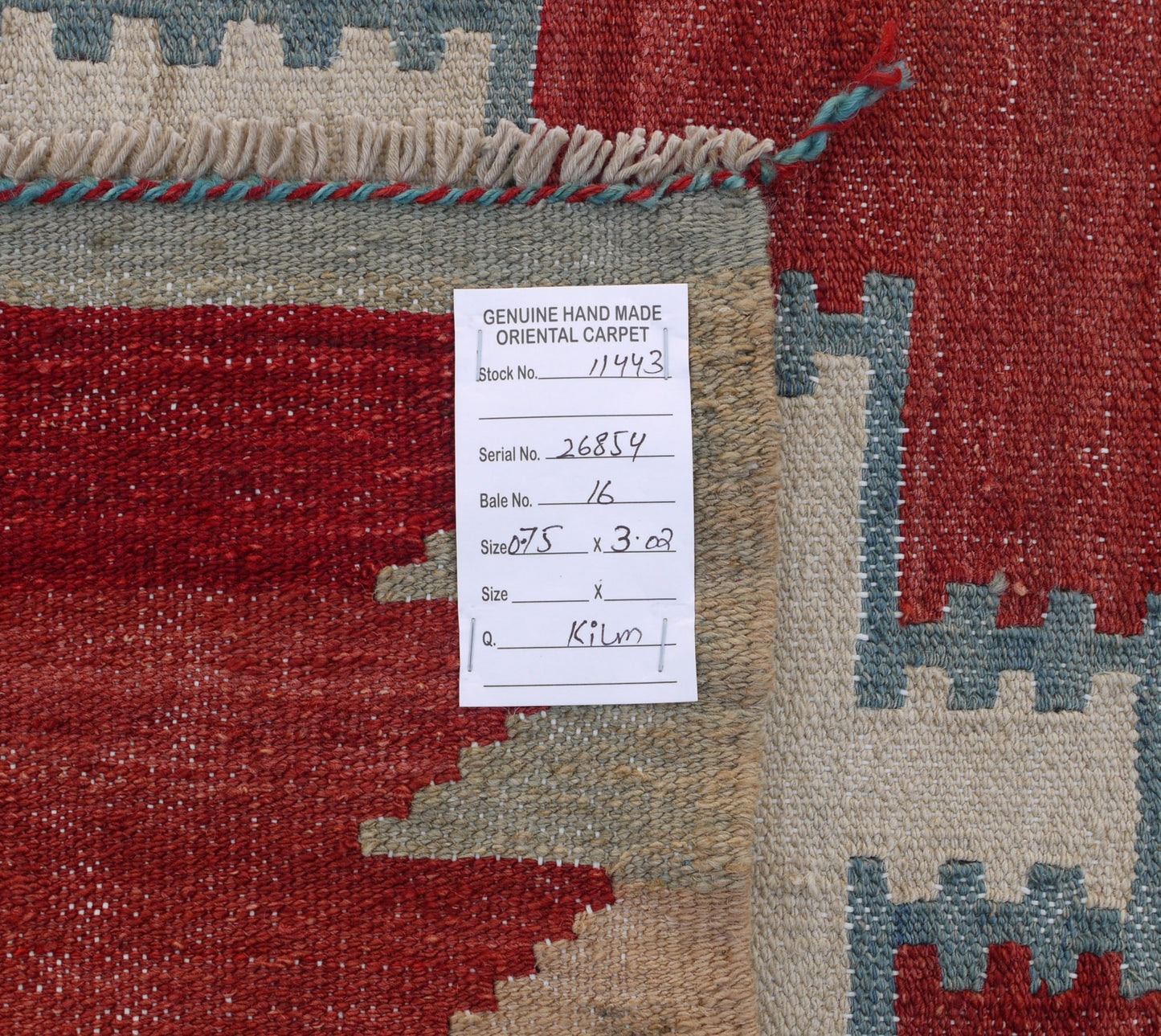 Modern Afghan maimaneh-Kilim 302x75cm | Rug# 26854