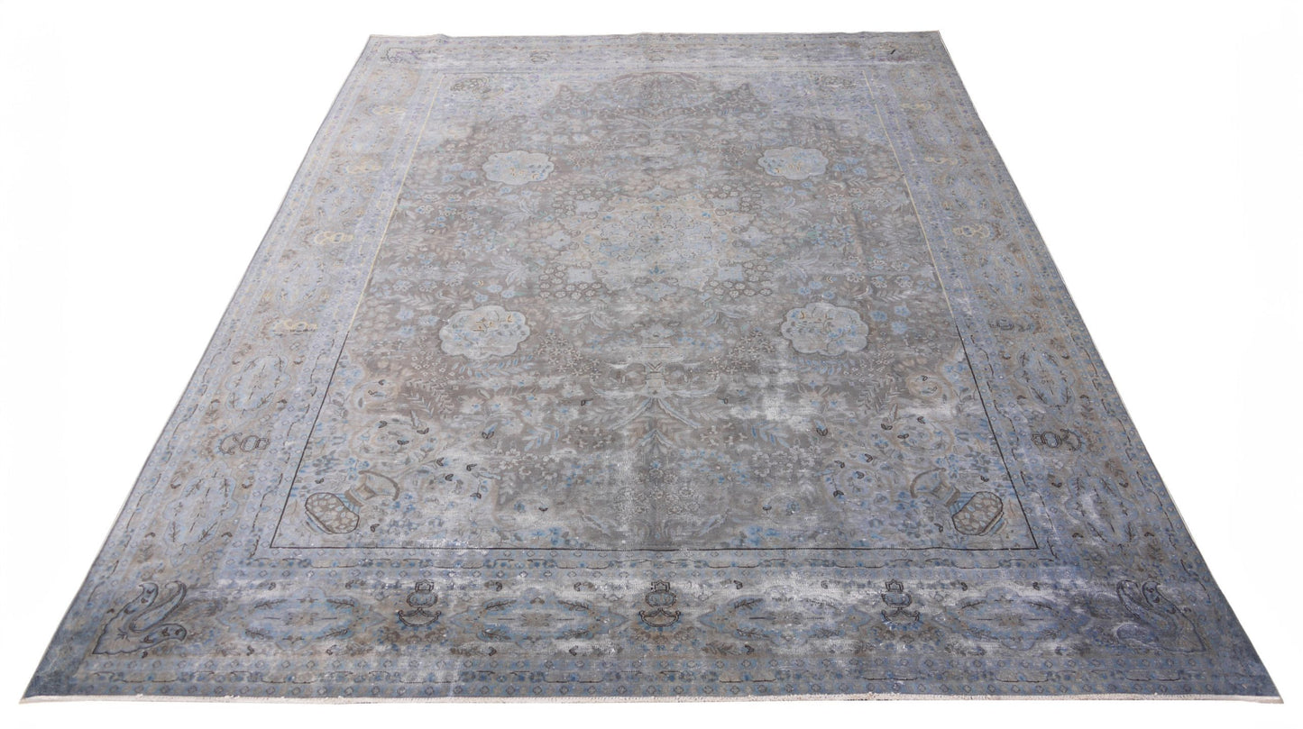 Distressed vintage transitional-Kerman 402x295cm | Rug# 26870