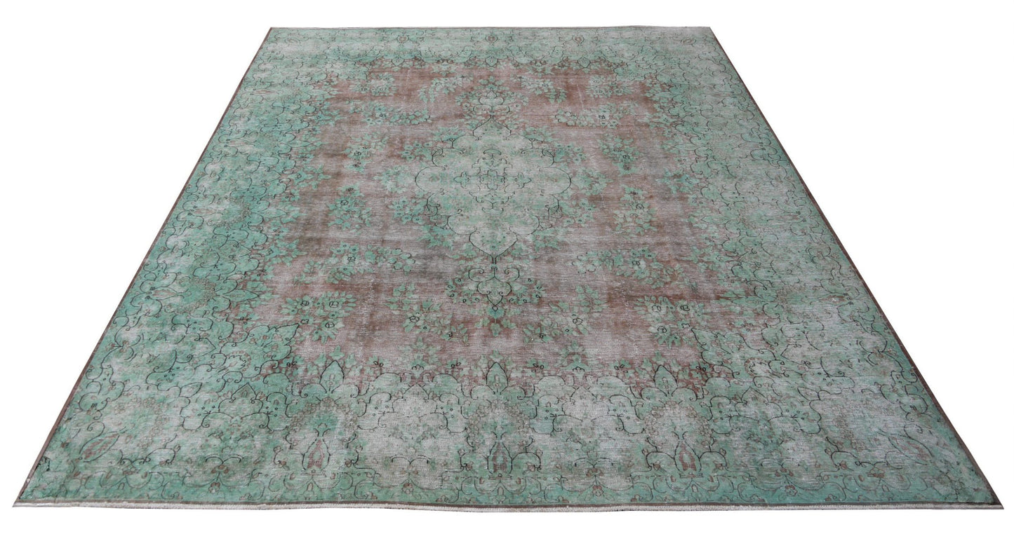 Distressed vintage transitional-Kerman 376x300cm | Rug# 26875