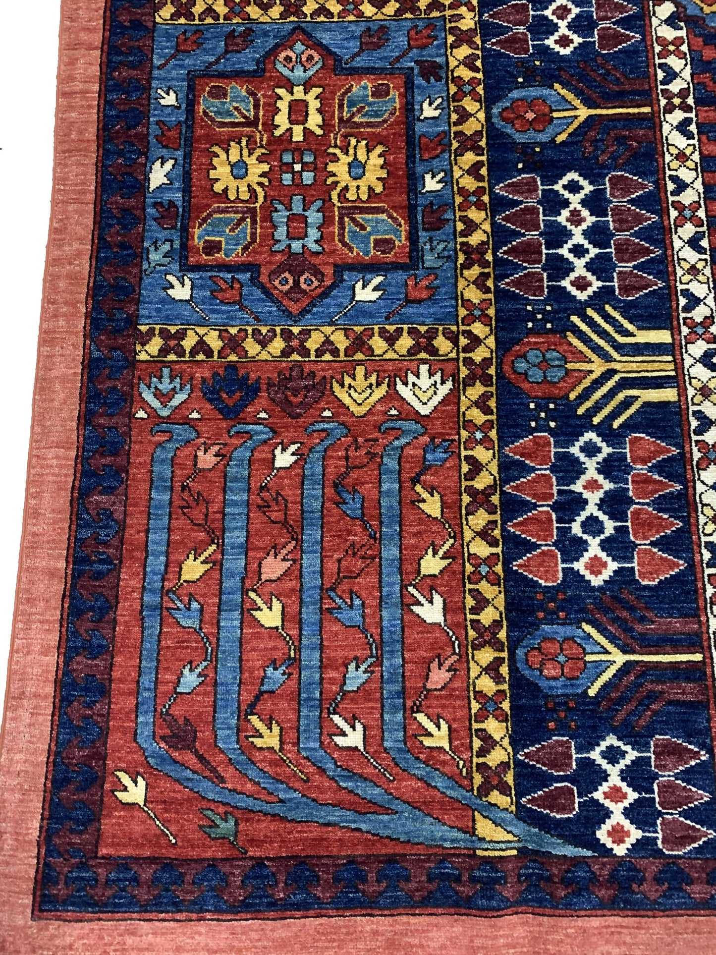 Afghan Uzbek-weave Chob-Rang-carpet 326x228cm | Rug# 26881