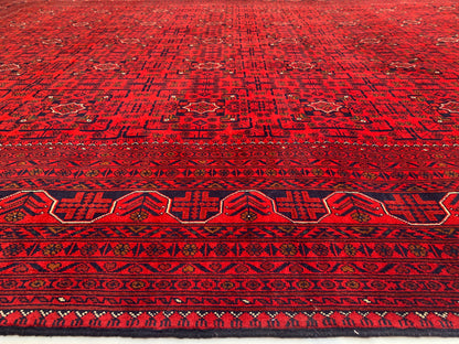 Belgik- Ersari Turkaman, 20th century Khal-Mah gul design 395x295cm | Rug# 27146