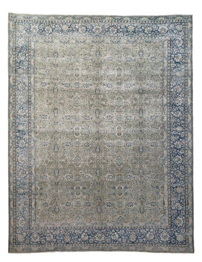 Vintage and distressed Persian Kerman 347x270cm | Rug# 27148