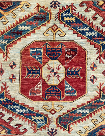 Afghan Turkaman weave, 19th-century Caucasian design 126x88cm | Rug# 27153