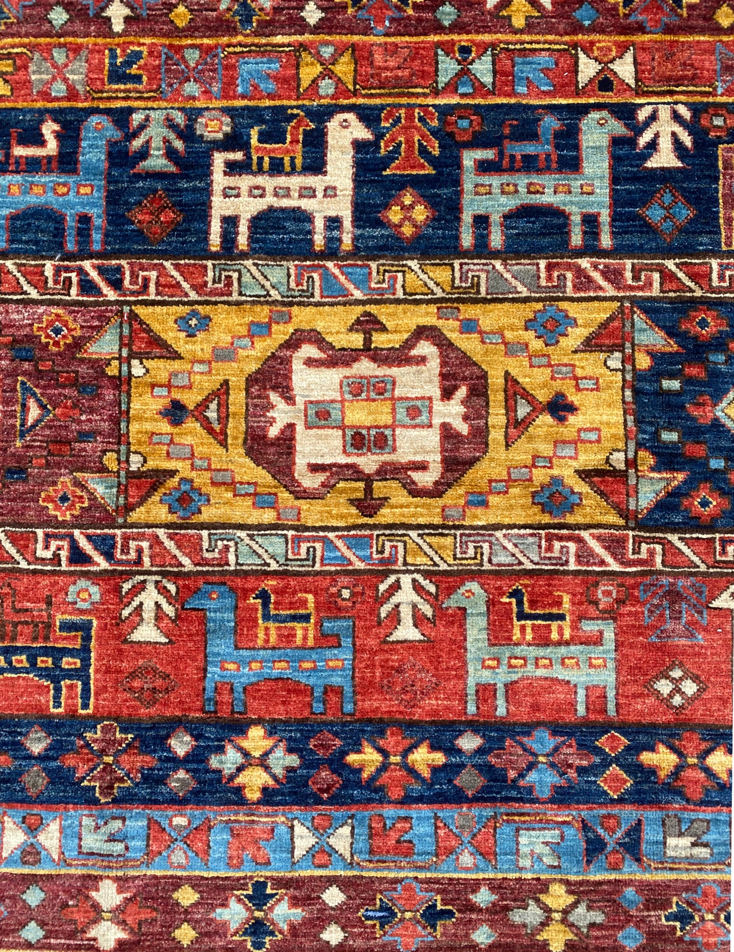 Afghan Turkaman weave, 19th-century Caucasian design 246x181cm | Rug# 27154