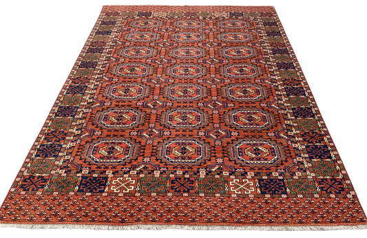 superb Turkaman weave, 18th-century Ersari design 308x203cm | Rug# 27156