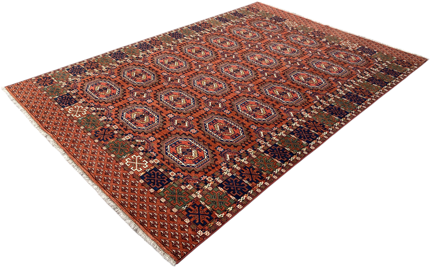 superb Turkaman weave, 18th-century Ersari design 308x203cm | Rug# 27156