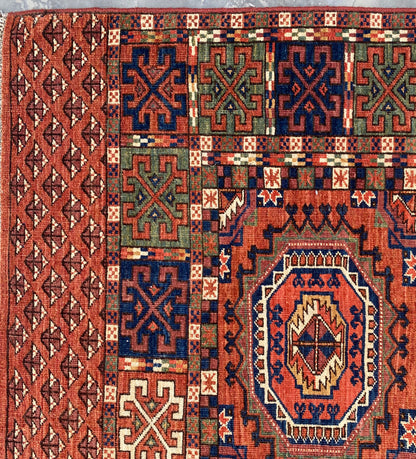 superb Turkaman weave, 18th-century Ersari design 308x203cm | Rug# 27156