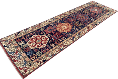 Afghan Turkaman weave, 18th-century Garous design 310x92cm | Rug# 27158