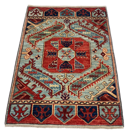 Afghan Turkaman weave, 18th-century Garous design 120x86cm | Rug# 27159