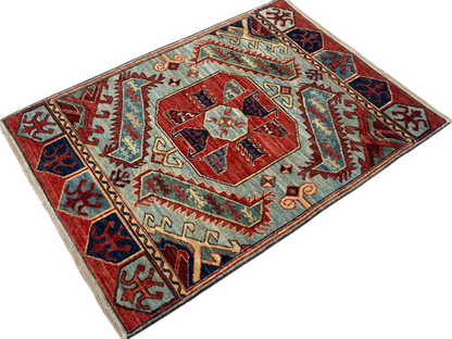 Afghan Turkaman weave, 18th-century Garous design 120x86cm | Rug# 27159