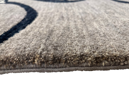 Hand knotted modern designer rug 370x117cm | RUG # 27164