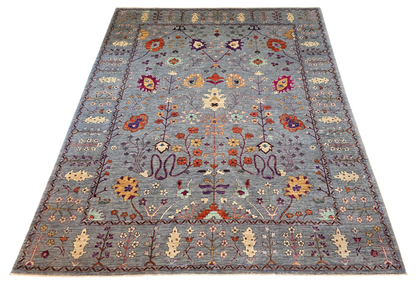 Custom-Made Afghan Tree-of-Life Rug, 355x272 cm | Rug# 27169