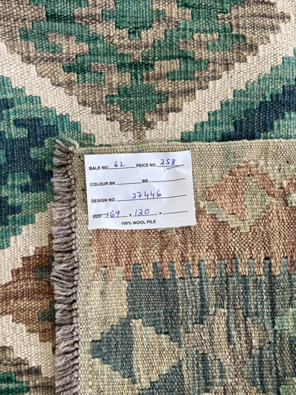 Flatweave kilim, Maimaneh-Afghan 169x120cm | Rug# 27446