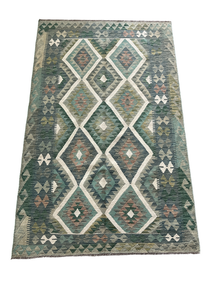 Flatweave kilim, Maimaneh-Afghan 199x121 cm | Rug# 27447