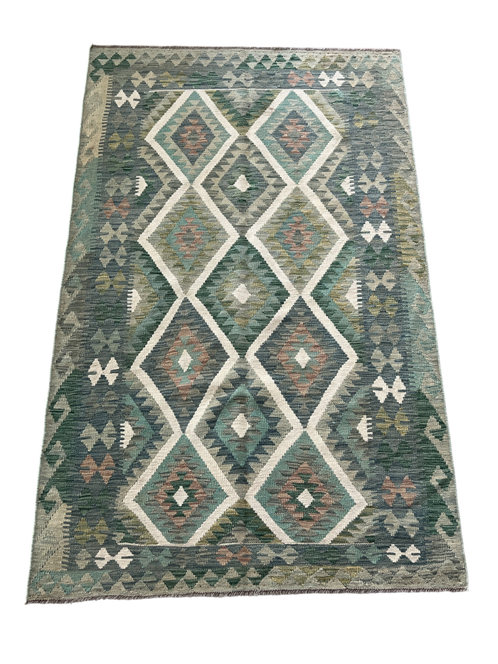 Flatweave kilim, Maimaneh-Afghan 199x121 cm | Rug# 27447