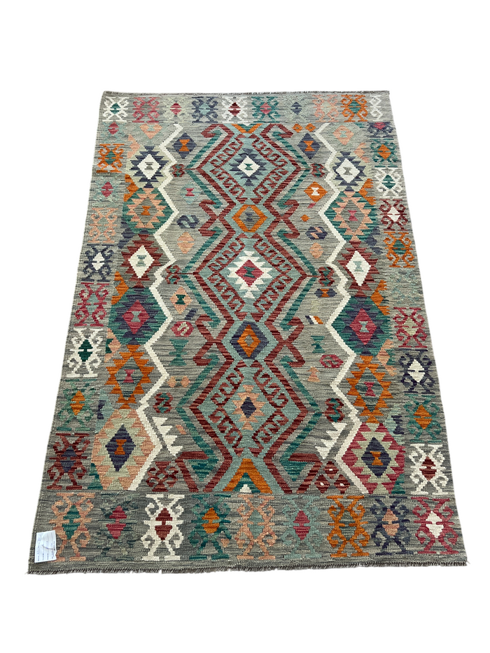 Flatweave kilim, Maimaneh-Afghan 200x130cm | Rug# 27448
