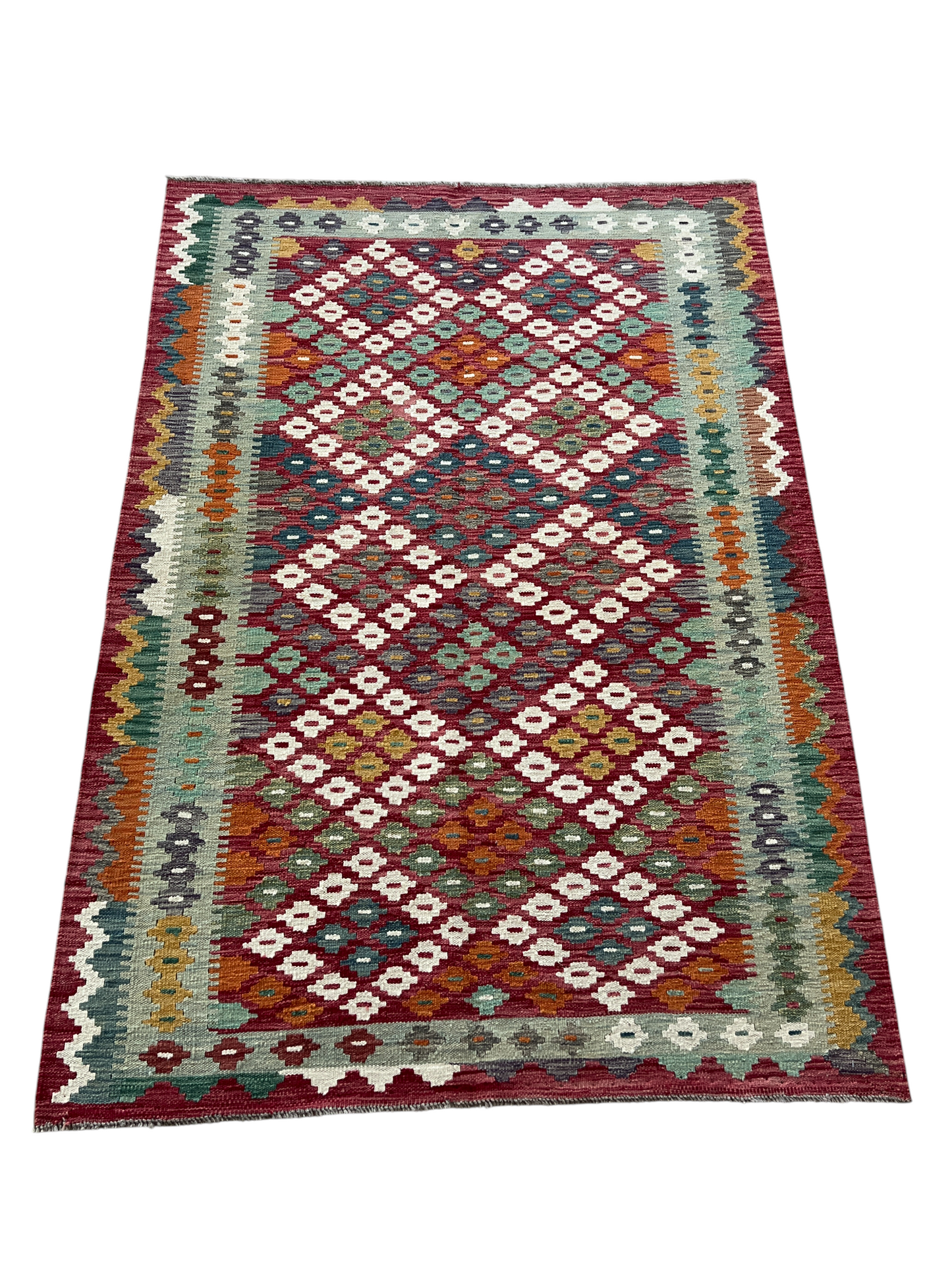 Flatweave kilim, Maimaneh-Afghan 193x136cm | Rug# 27449
