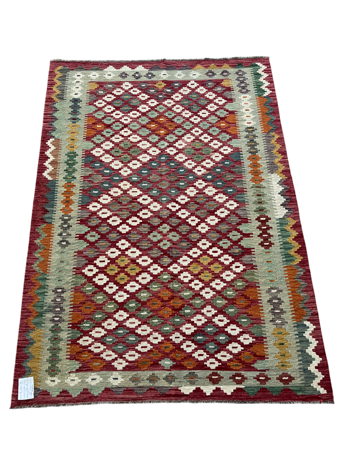 Flatweave kilim, Maimaneh-Afghan 193x136cm | Rug# 27449