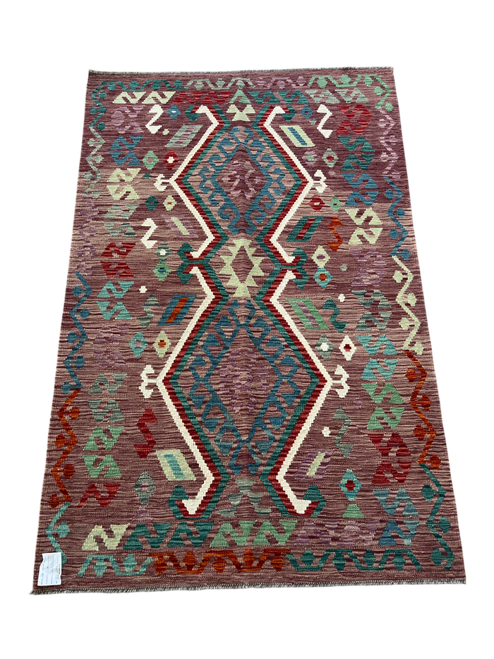 Flatweave kilim, Maimaneh-Afghan 193x122cm | Rug# 27450