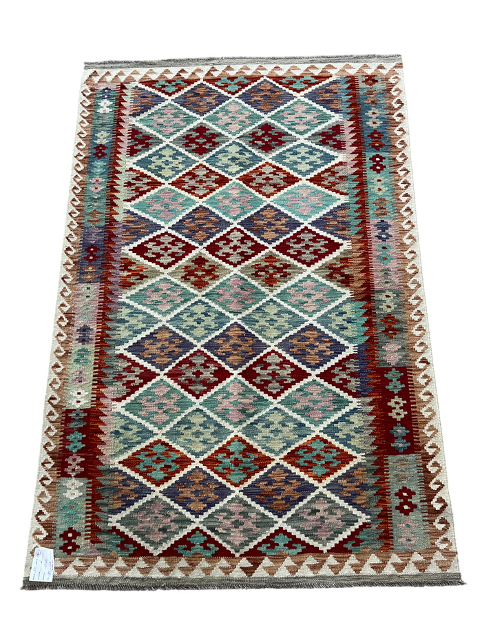 Flatweave kilim, Maimaneh-Afghan 180x118 cm | Rug# 27451