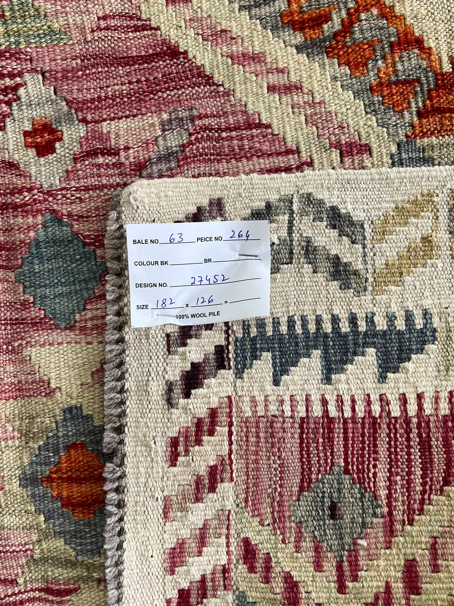 Flatweave kilim, Maimaneh-Afghan 182x126 cm | Rug# 27452
