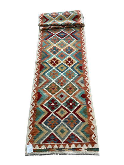Flatweave kilim, Maimaneh-Afghan 506x80 cm | Rug# 27454