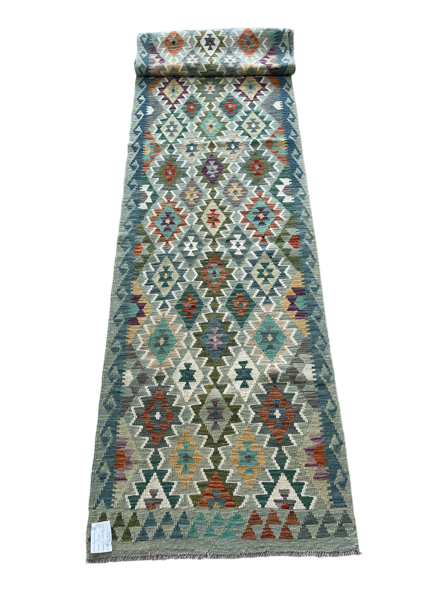 Flatweave kilim, Maimaneh-Afghan 482x83 cm | Rug# 27455