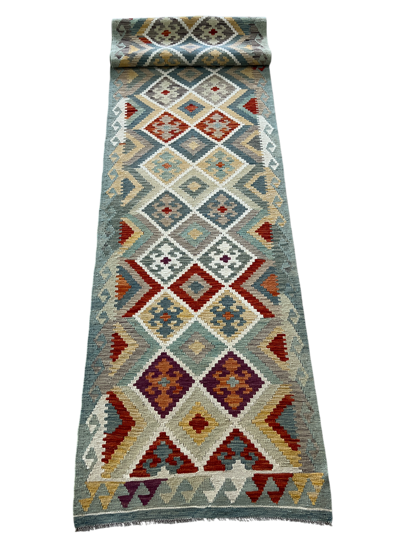 Flatweave kilim, Maimaneh-Afghan 495x81cm | Rug# 27456