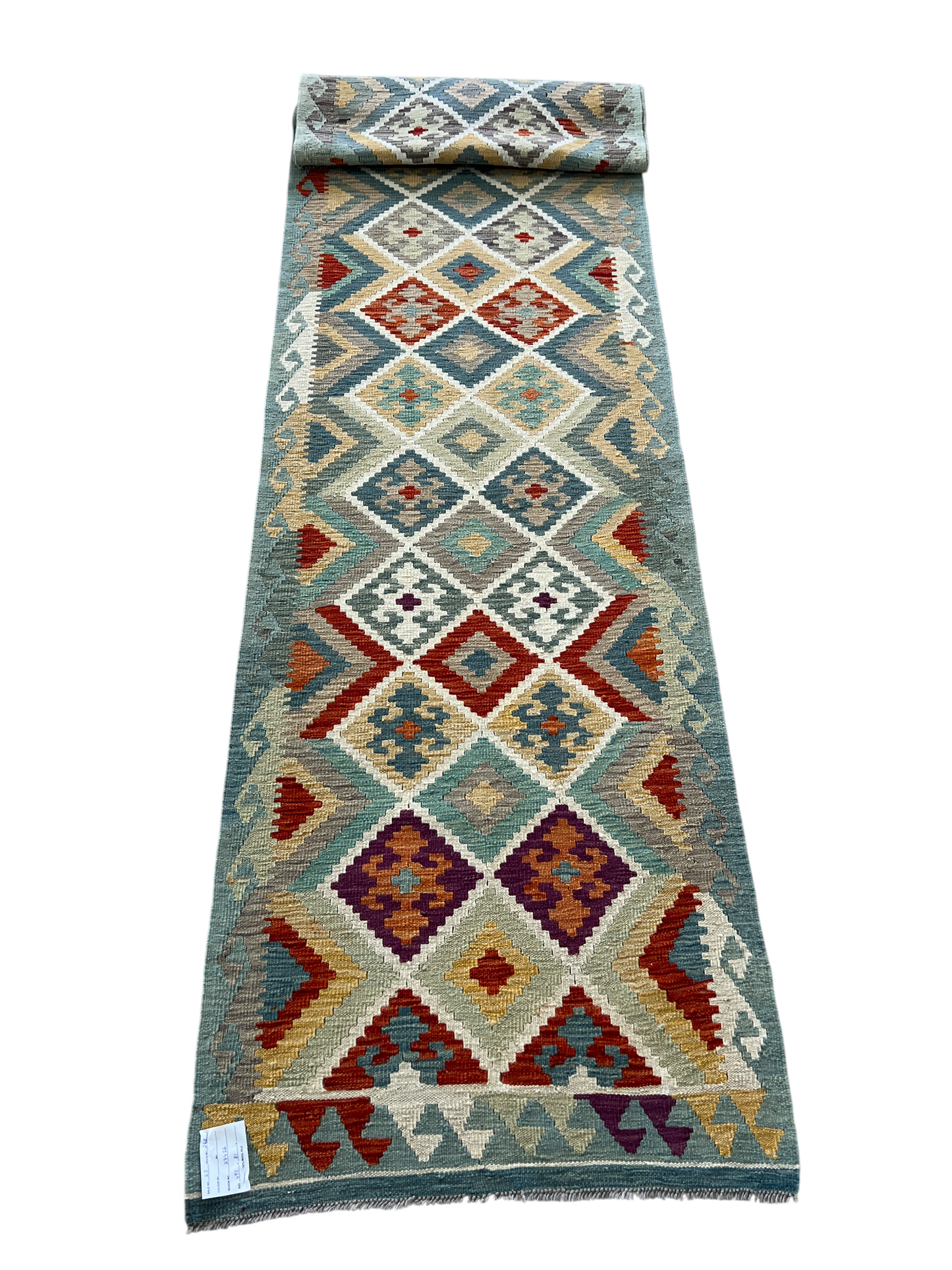 Flatweave kilim, Maimaneh-Afghan 495x81cm | Rug# 27456