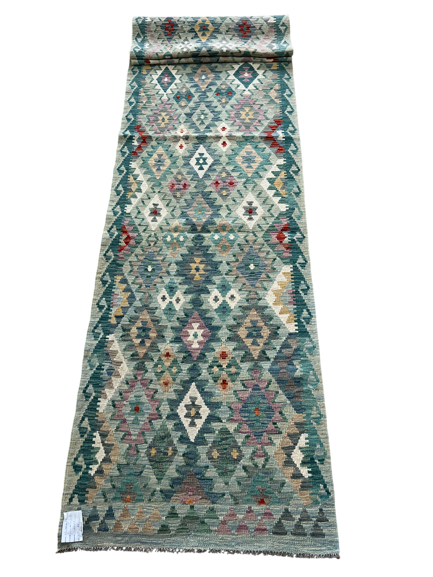 Flatweave kilim, Maimaneh-Afghan 477x86cm | Rug# 27457