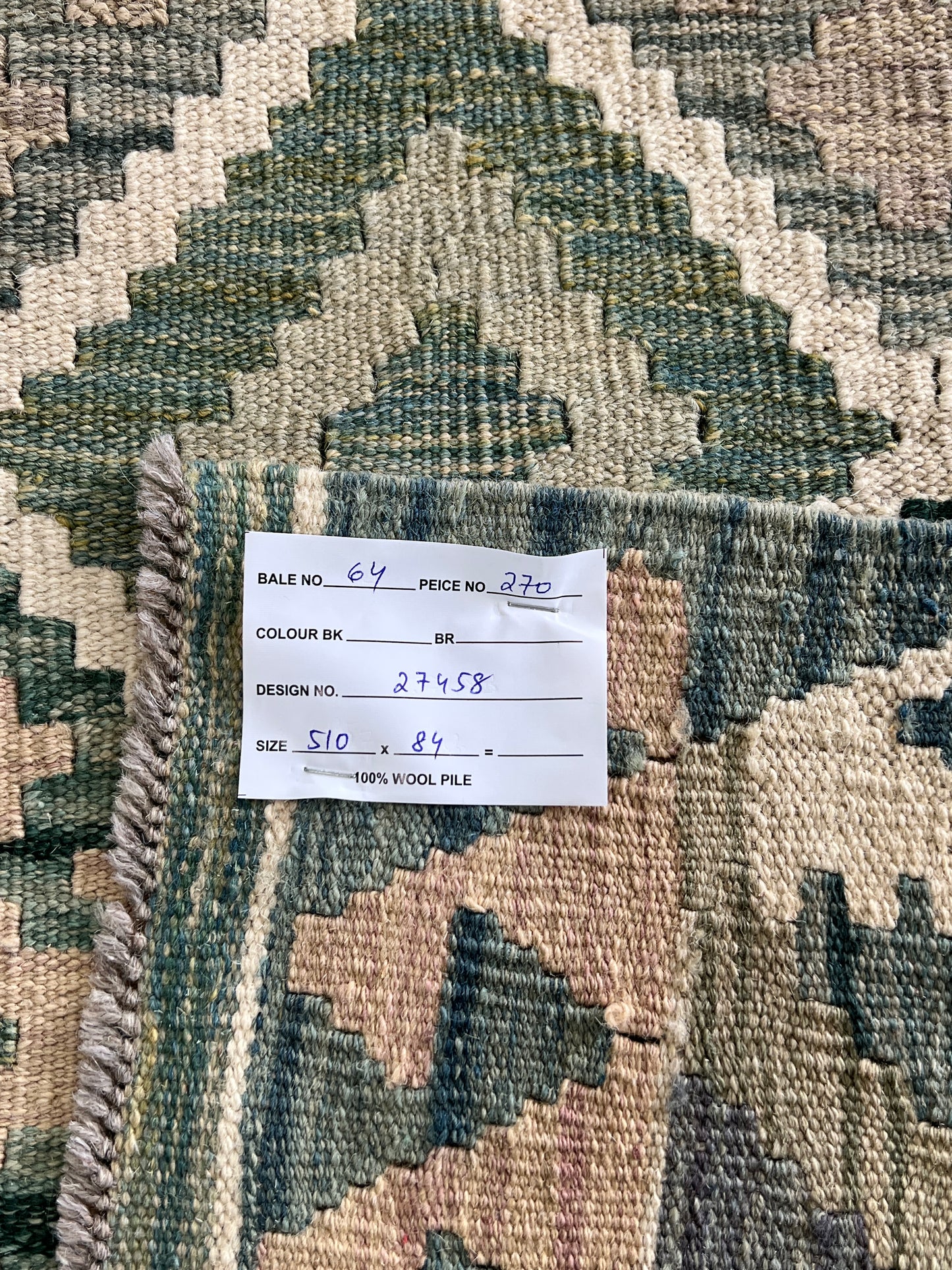 Flatweave kilim, Maimaneh-Afghan 510x83 cm | Rug# 27458