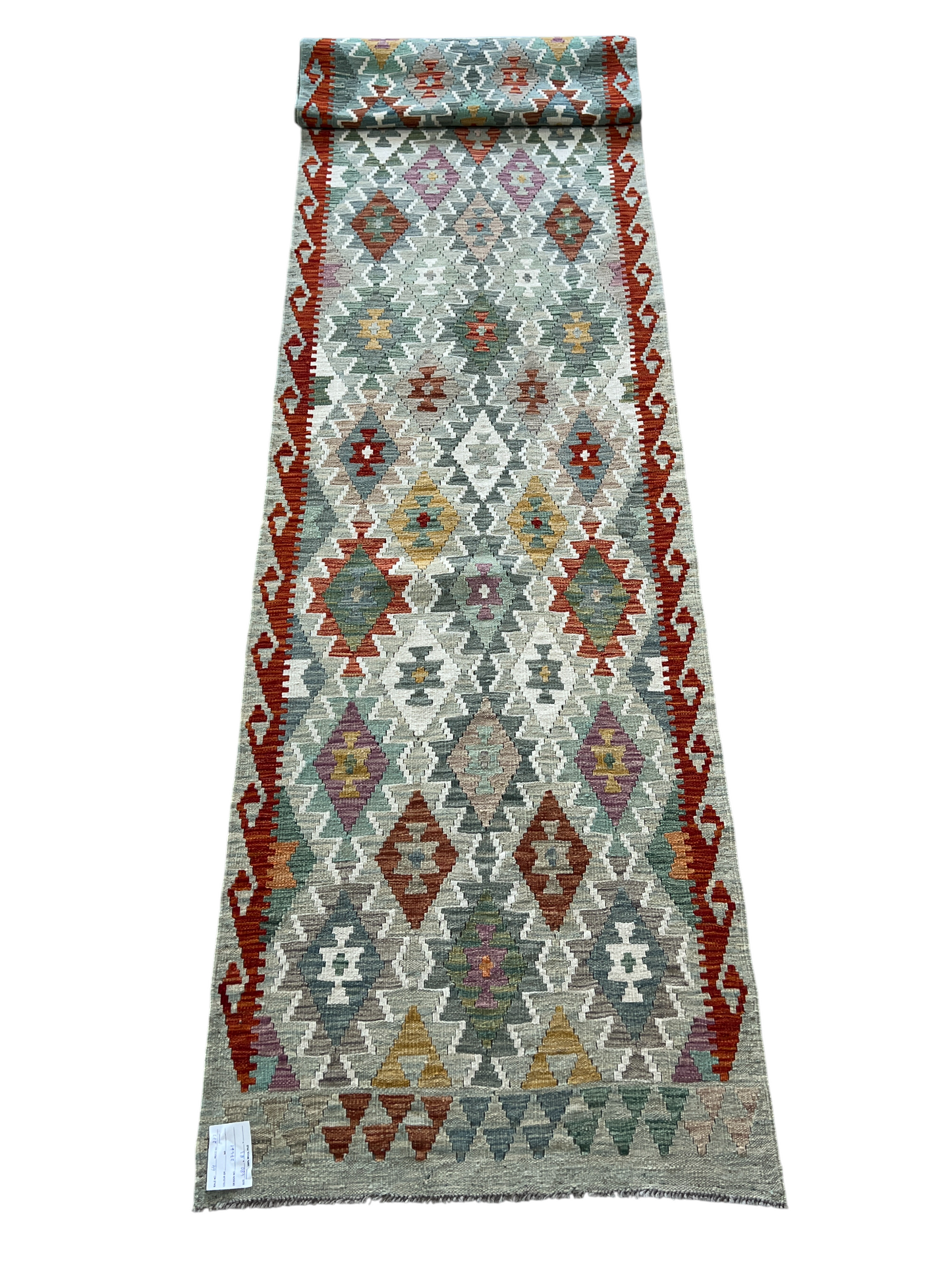 Flatweave kilim, Maimaneh-Afghan 480x83cm | Rug# 27461