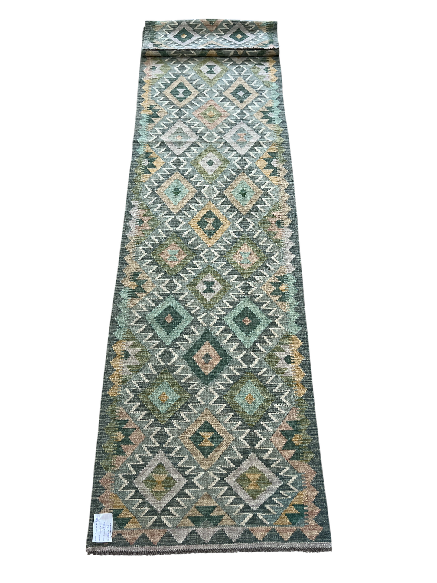 Flatweave kilim, Maimaneh-Afghan 374x79cm | Rug# 27466