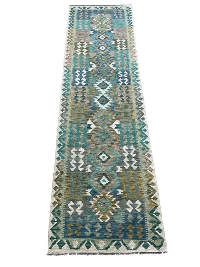 Flatweave kilim, Maimaneh-Afghan 294x83cm | Rug# 27470