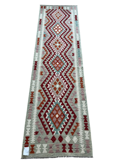 Flatweave kilim, Maimaneh-Afghan 297x80cm | Rug# 27471